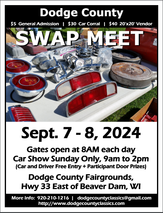 2024 Dodge County Classics Swap Meet